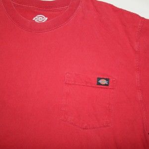 Dickies Pocket T Shirt Men's XLarge Short Sleeve Work Wear Logo Tee Pocket